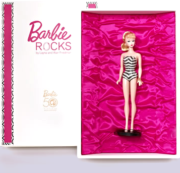 Barbie Rocks box, with both the cover and the inside content