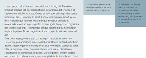 3 colonnes en CSS