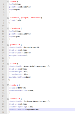 Une CSS bien longue