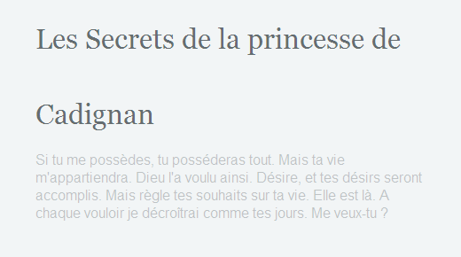 Les Secrets de la princesse de Cadignan